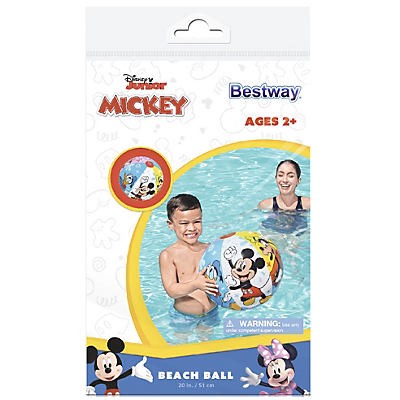 slide 1 of 1, Bestway Disney Junior Mickey Mouse Inflatable Beach Ball, 20 ft