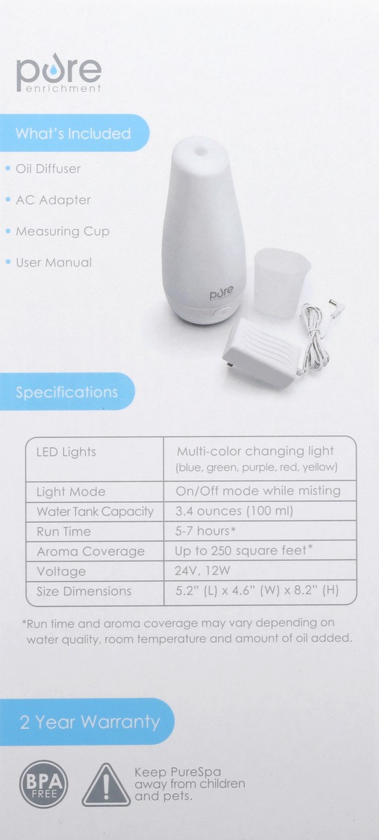 slide 3 of 6, Pure Enrichment Oil Diffuser 1 ea, 1 ct