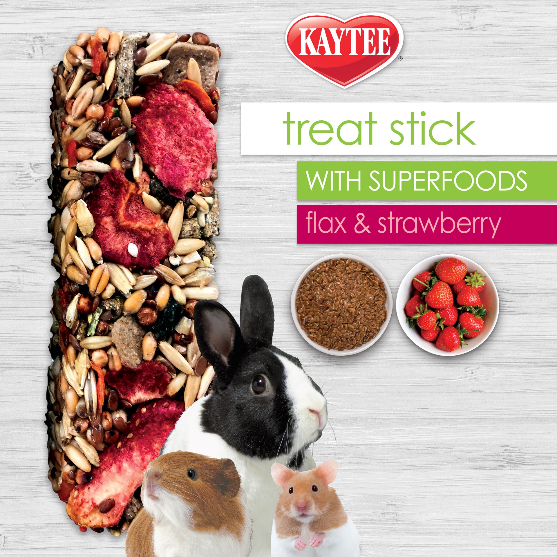 slide 6 of 10, Kaytee Superfood Treat Stick, Strawberry & Flax Seed, 5.5 Ounces, 1 ct