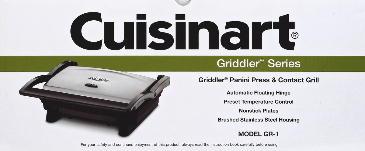 slide 3 of 5, Cuisinart Griddler Panini Press & Contact Grill 1 ea, 1 ct