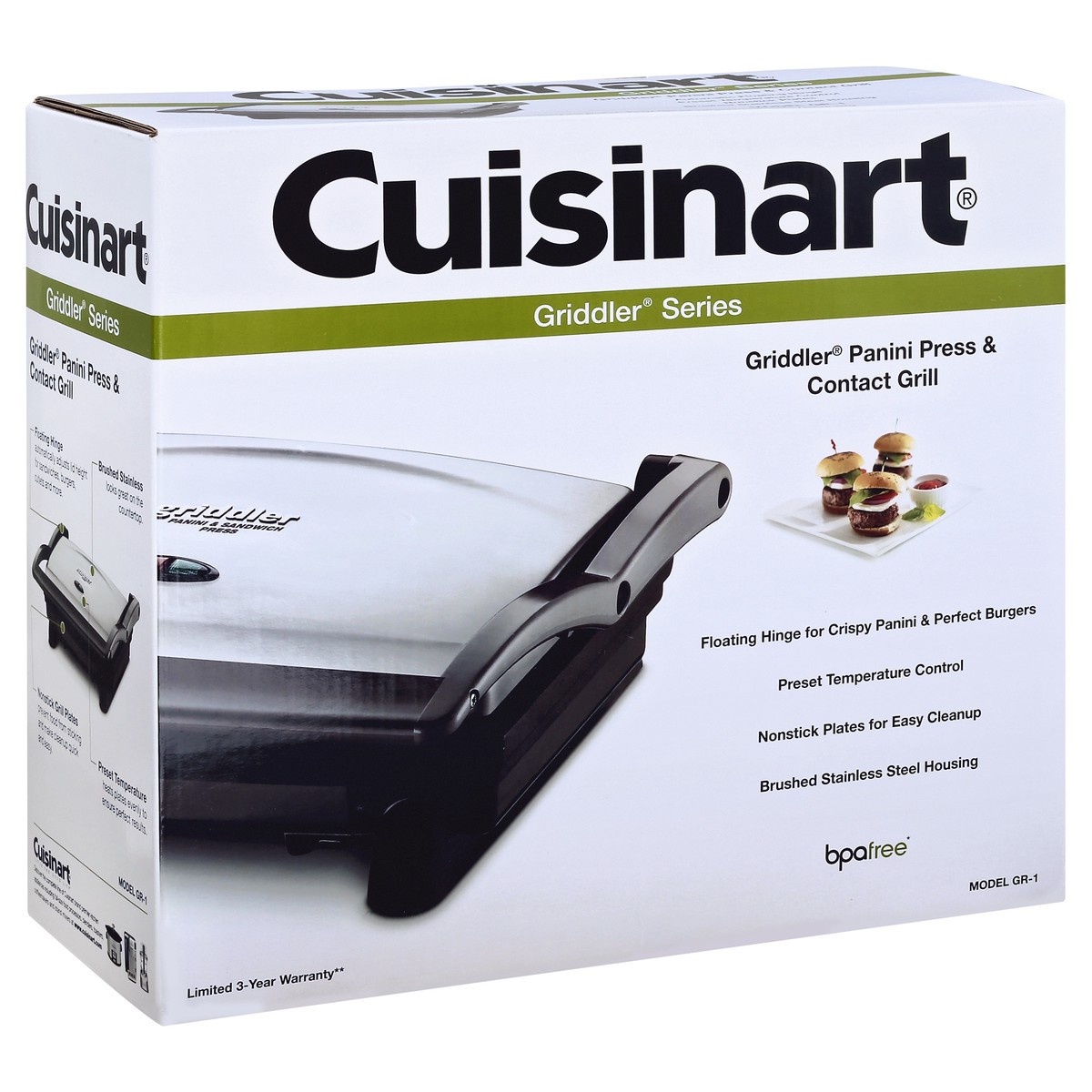 slide 4 of 5, Cuisinart Griddler Panini Press & Contact Grill 1 ea, 1 ct