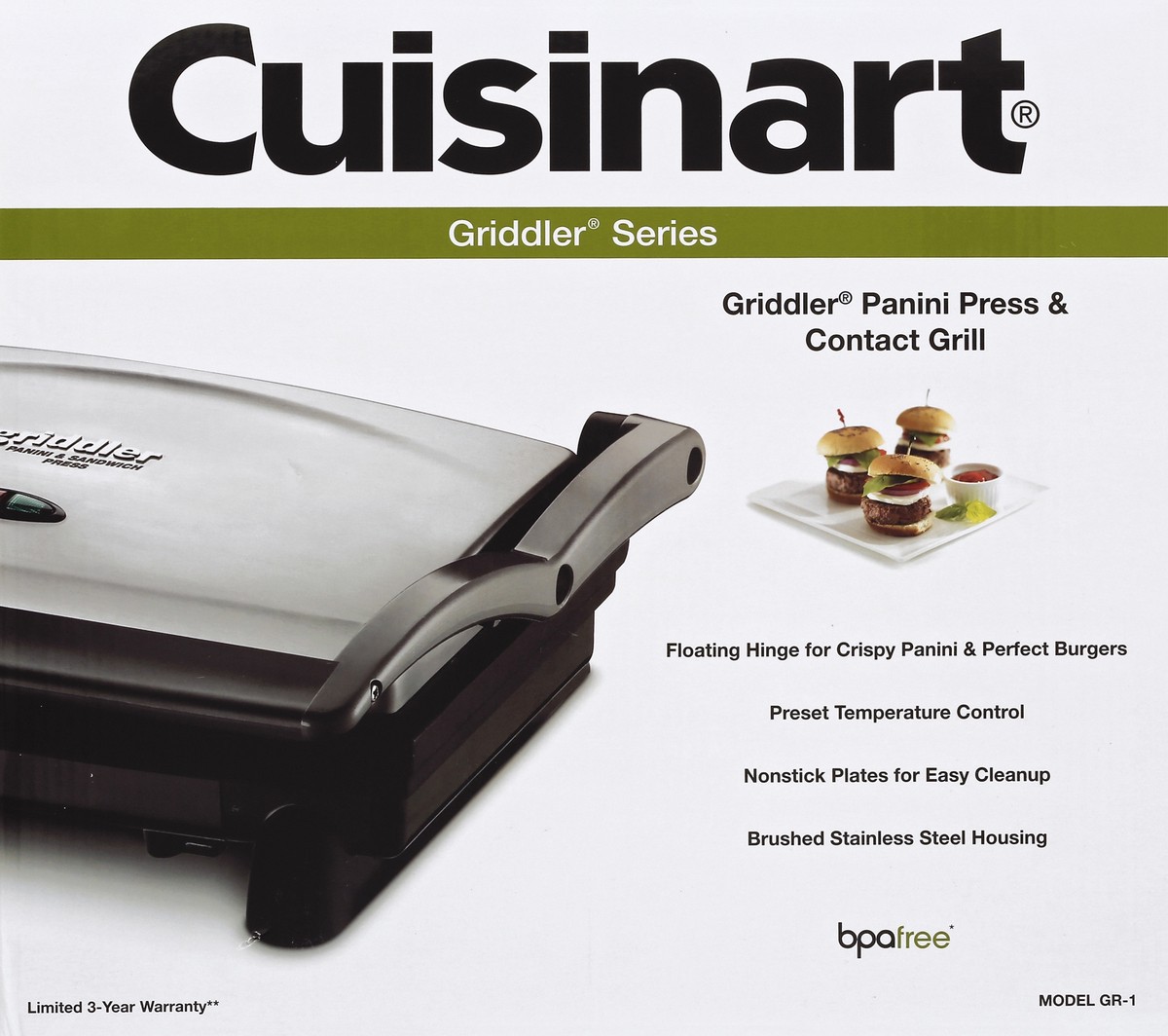 slide 1 of 5, Cuisinart Griddler Panini Press & Contact Grill 1 ea, 1 ct