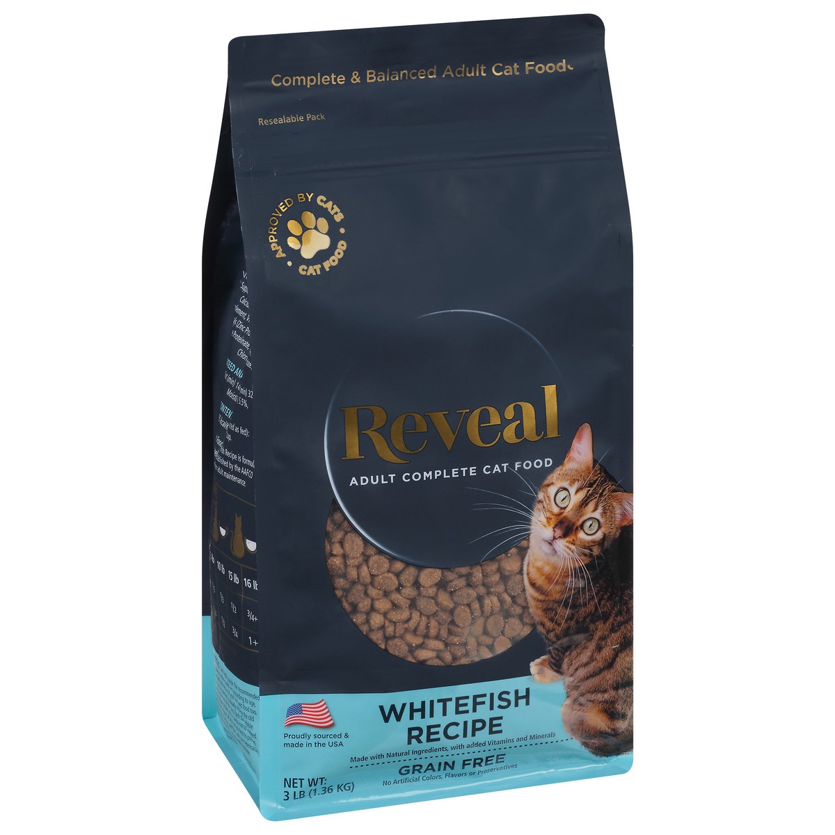 slide 4 of 10, Reveal Natural Adult Dry Cat Food Whitefish Recipe 3 Lb., 3 lb