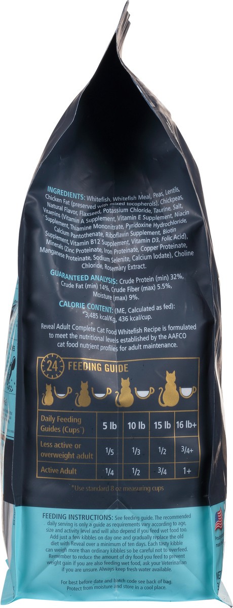slide 3 of 10, Reveal Natural Adult Dry Cat Food Whitefish Recipe 3 Lb., 3 lb