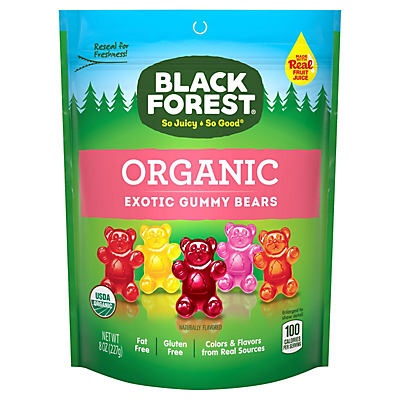 slide 1 of 1, Black Forest Exotic Gummy Bears Grapefruit, Blood Orange, Blueberry-Pomegranate, 8 oz