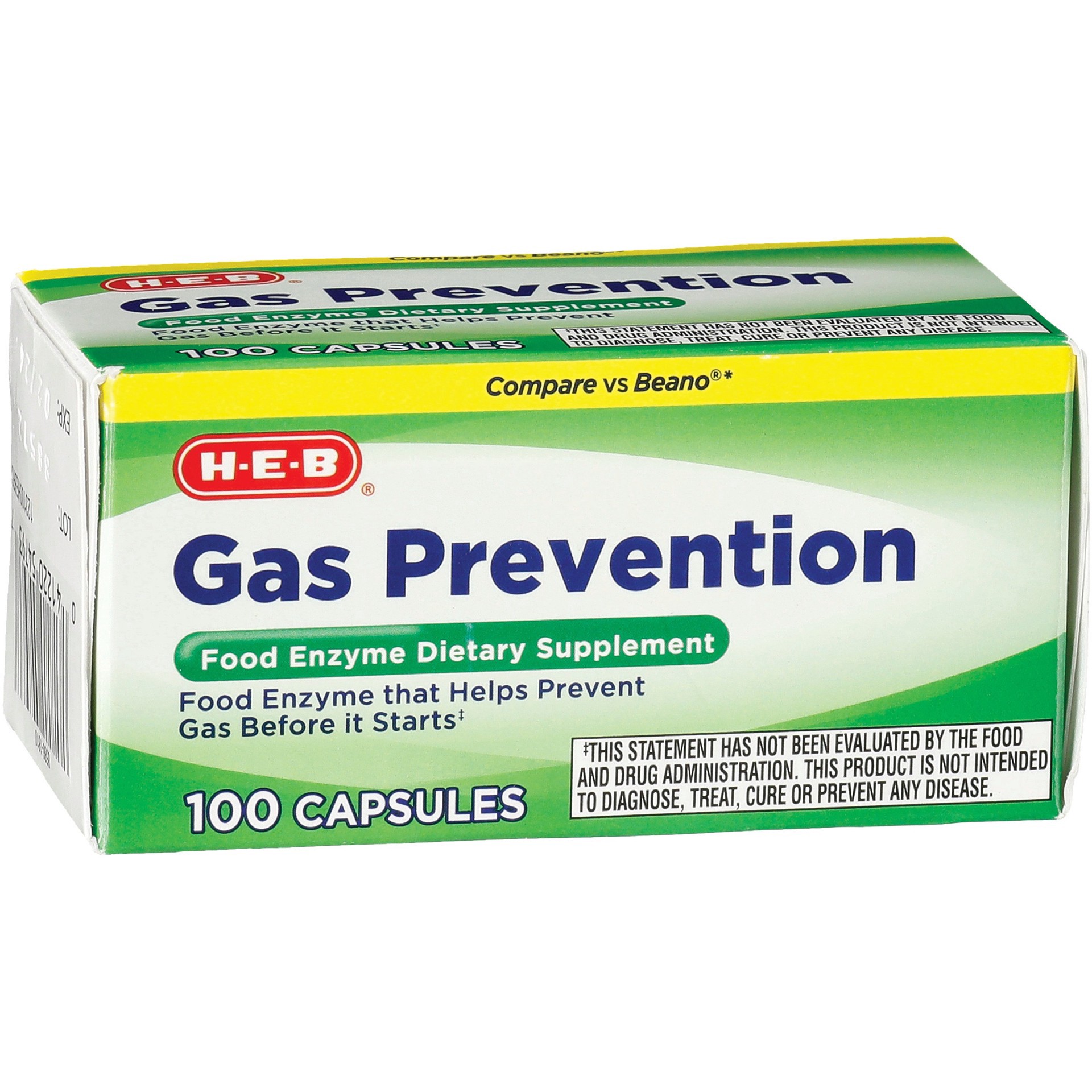 slide 1 of 1, H-E-B Gas Relief & Prevention Capsules, 100 ct