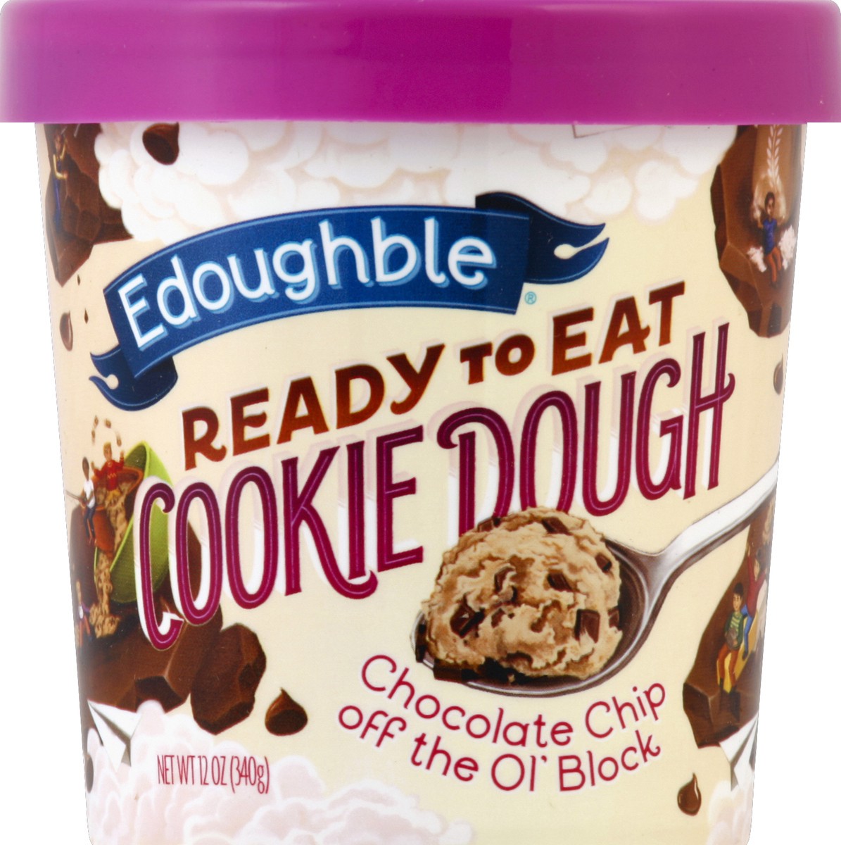 slide 2 of 3, Edoughble Chocolate Chip Cookie Dough 12 oz, 12 oz