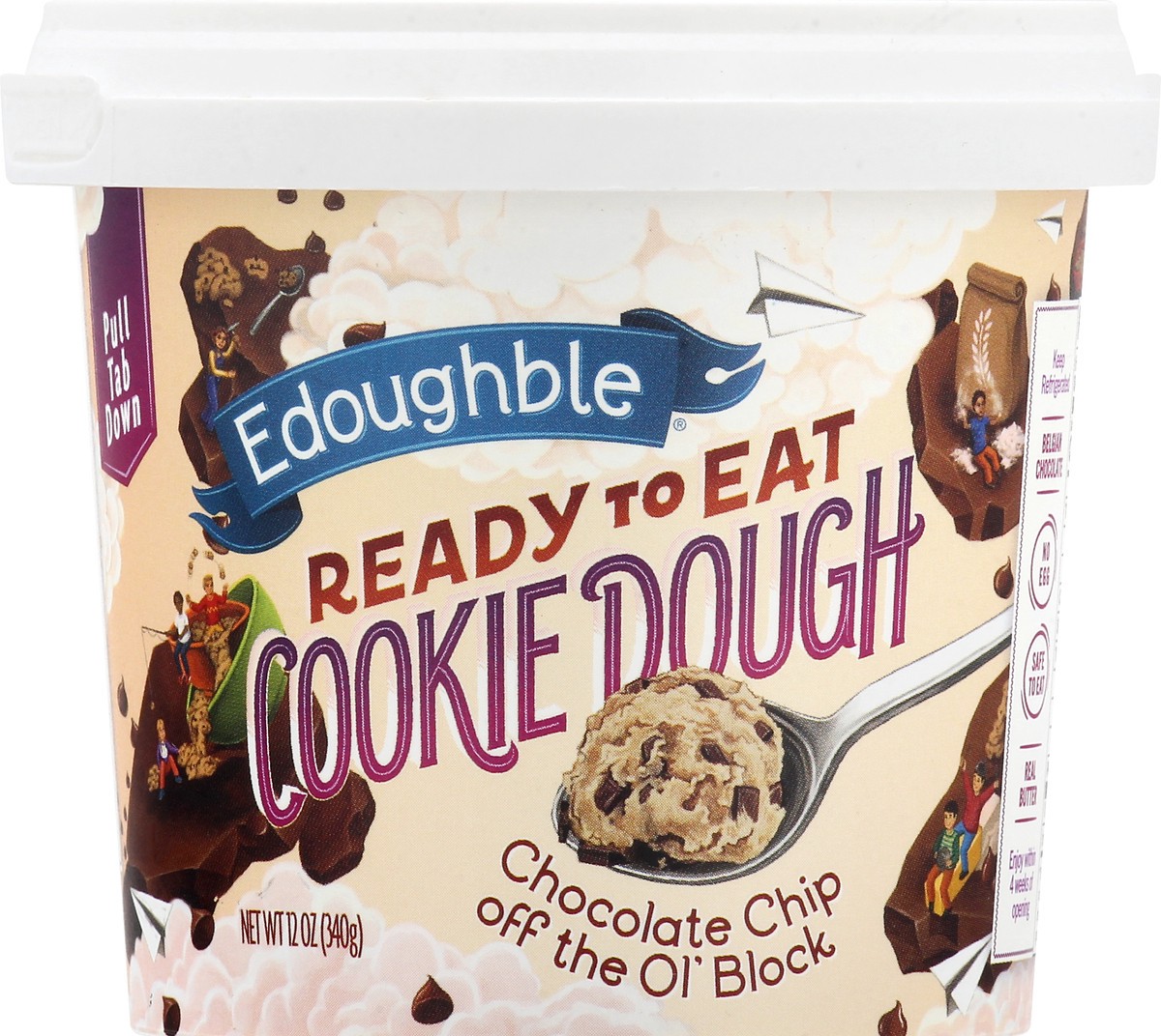 slide 1 of 3, Edoughble Chocolate Chip Cookie Dough 12 oz, 12 oz