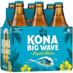 Kona Brewing Co. Big Wave Golden Ale Beer, 6 Pack Beer, 12 FL OZ Bottles