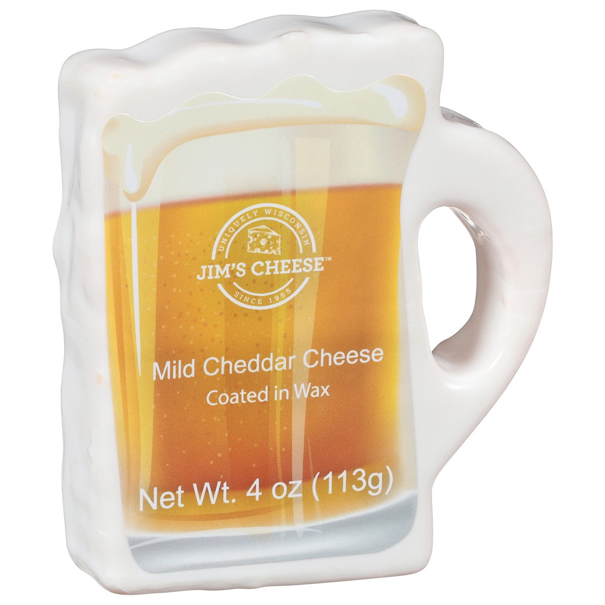 slide 2 of 9, Jim's Cheese Beer Mug Mild Cheddar Cheese 4 oz, 4 oz