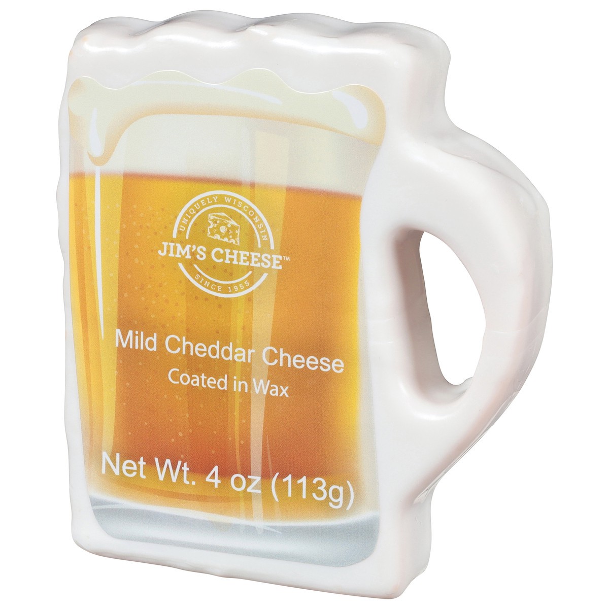 slide 3 of 9, Jim's Cheese Beer Mug Mild Cheddar Cheese 4 oz, 4 oz