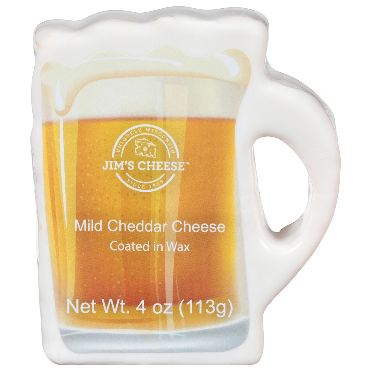 slide 1 of 9, Jim's Cheese Beer Mug Mild Cheddar Cheese 4 oz, 4 oz