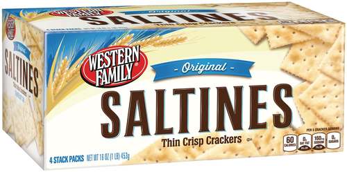 slide 1 of 1, Western Family Saltine Crackers, 16 oz