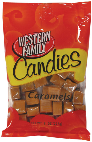 slide 1 of 1, Western Family Carmels Peg, 8 oz