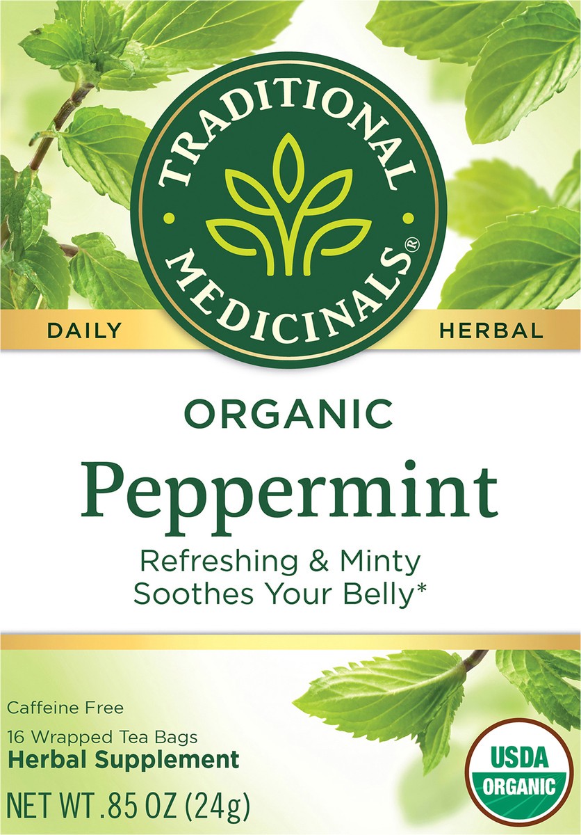 slide 4 of 6, Traditional Medicinals Peppermint, 16 ct