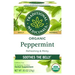 Traditional Medicinals Organic Peppermint Caffeine Free Herbal Tea