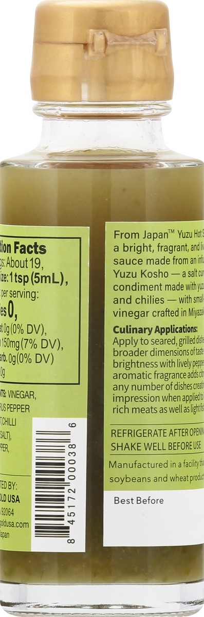 slide 2 of 9, Muso From Japan Hot Yuzu Sauce 3.2 oz, 3.2 oz