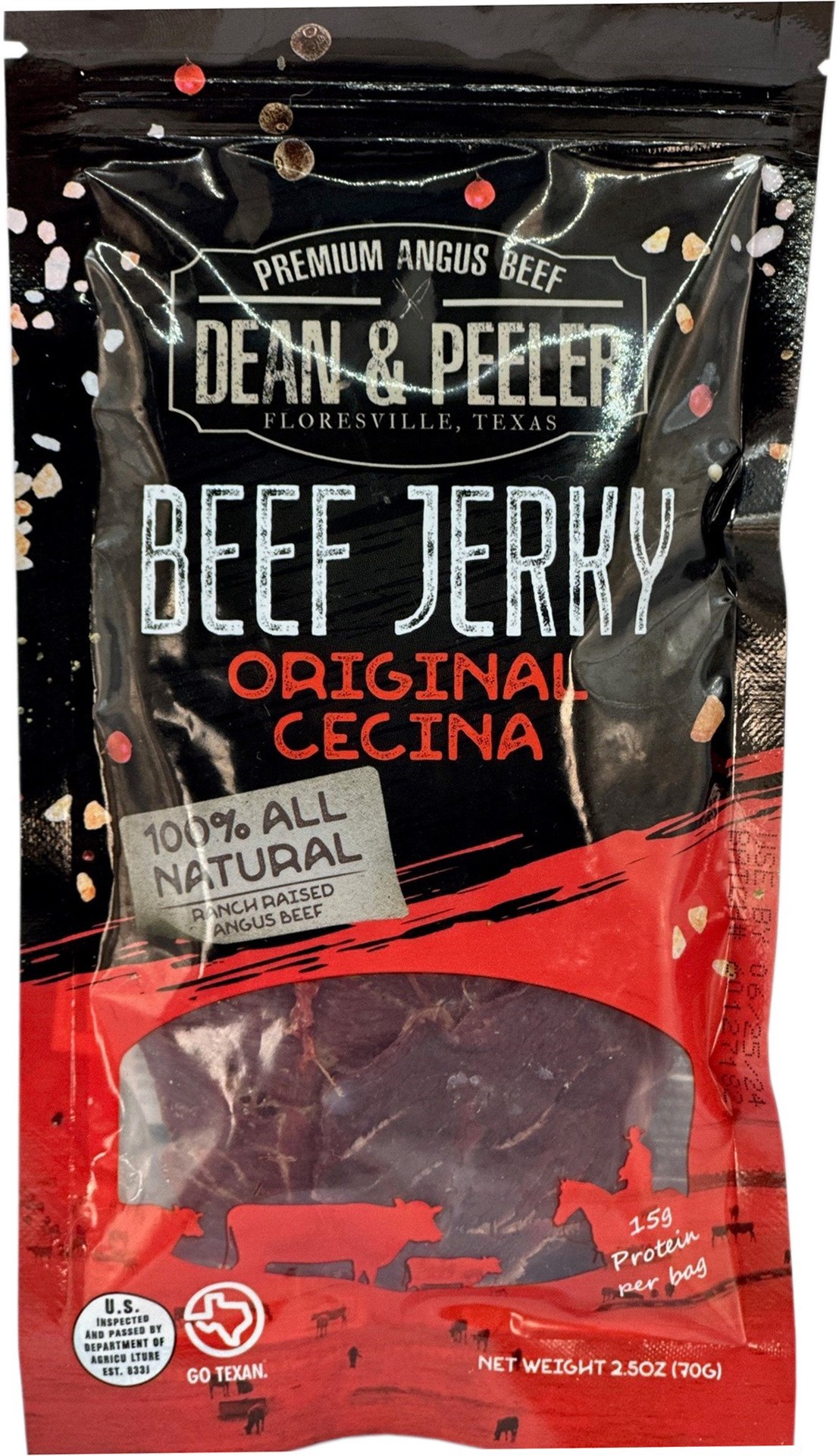 slide 1 of 1, Dean & Peeler Original Beef Jerky, 2.5 oz