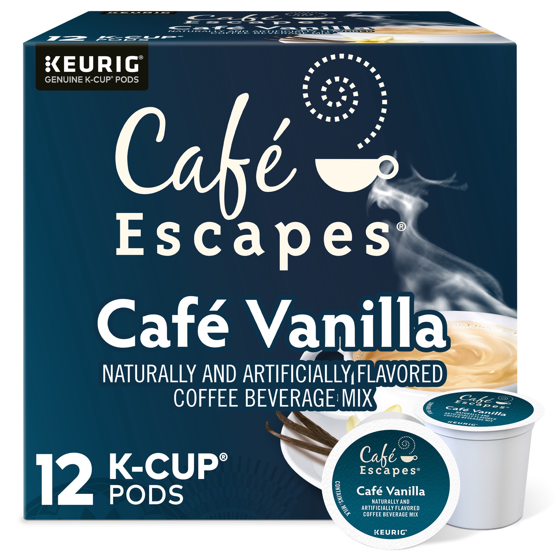 slide 1 of 5, Café Escapes Cafe Escapes Vanilla Kcup Coffee 12 Ct, 12 ct
