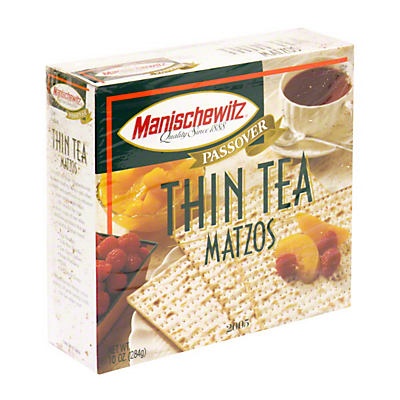 slide 1 of 1, Manischewitz Thin Tea Matzos, 10 oz