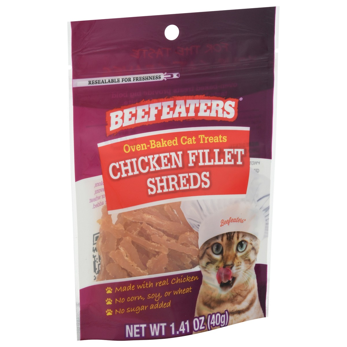 slide 2 of 9, Beefeaters Oven-Baked Chicken Fillet Shreds Cat Treats 1.41 oz, 1.41 oz