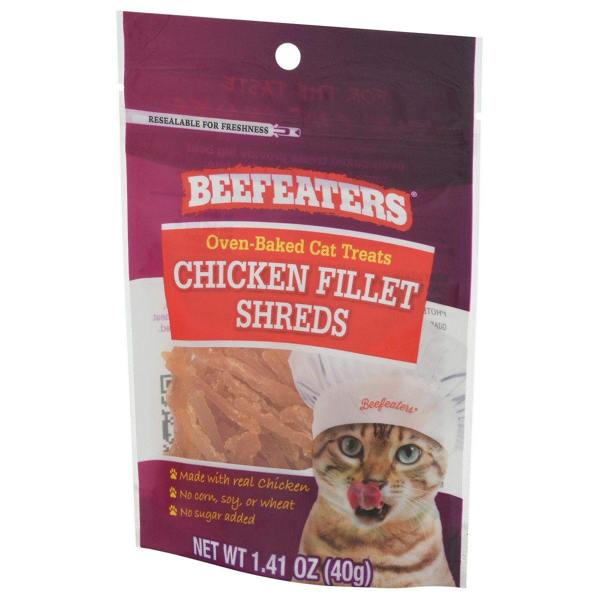slide 3 of 9, Beefeaters Oven-Baked Chicken Fillet Shreds Cat Treats 1.41 oz, 1.41 oz