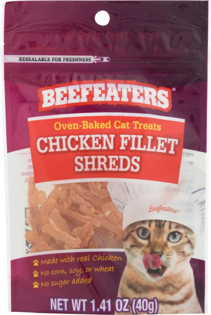 slide 6 of 9, Beefeaters Oven-Baked Chicken Fillet Shreds Cat Treats 1.41 oz, 1.41 oz
