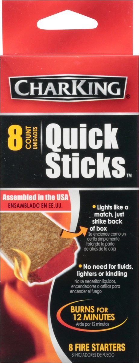 slide 2 of 9, CharKing Quick Sticks Fire Starters 8 ea, 8 ct