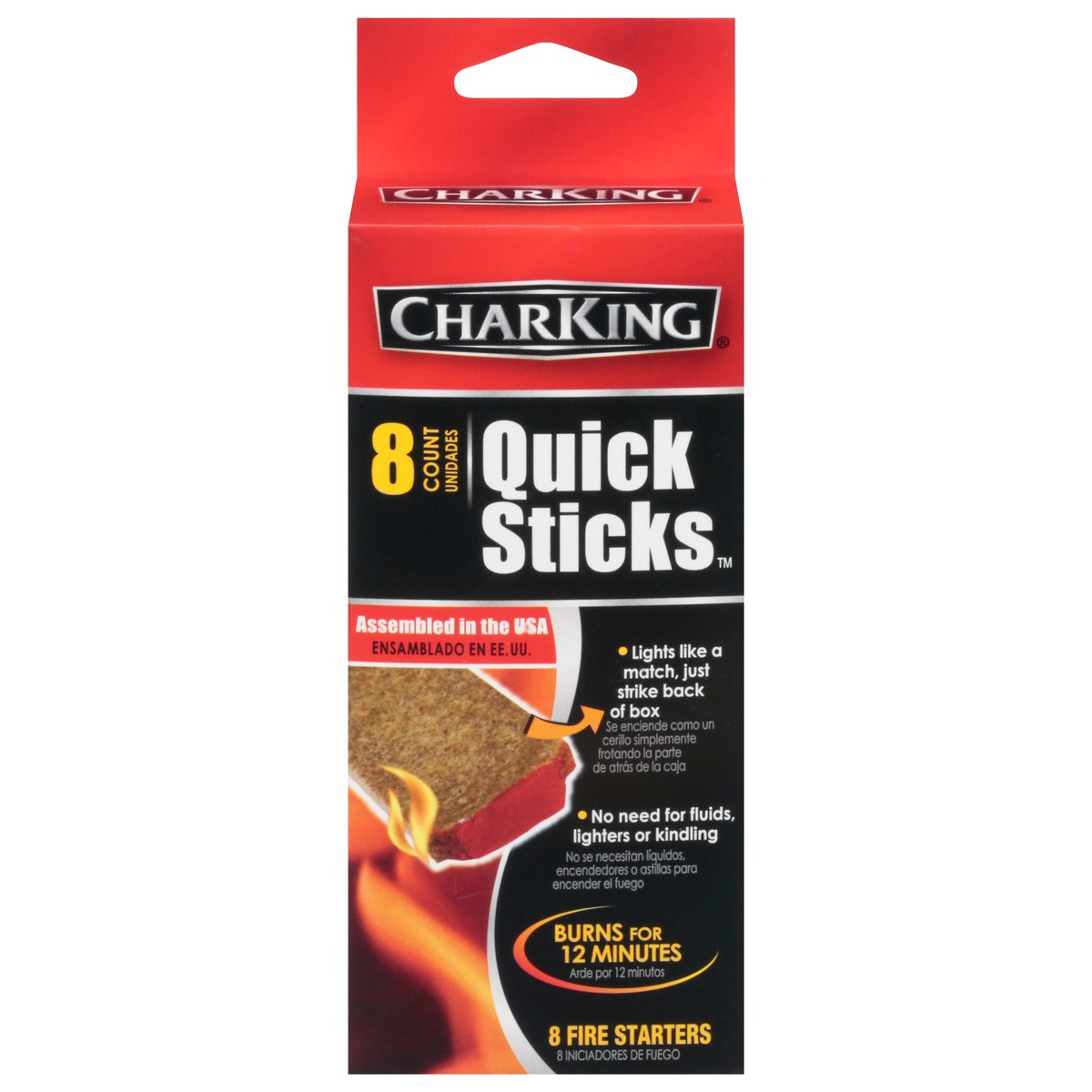 slide 1 of 9, CharKing Quick Sticks Fire Starters 8 ea, 8 ct