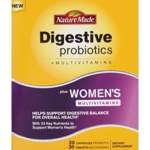 slide 1 of 1, Nature Made Digestive Probiotics Plus Women's Multivitamins, 30 ct