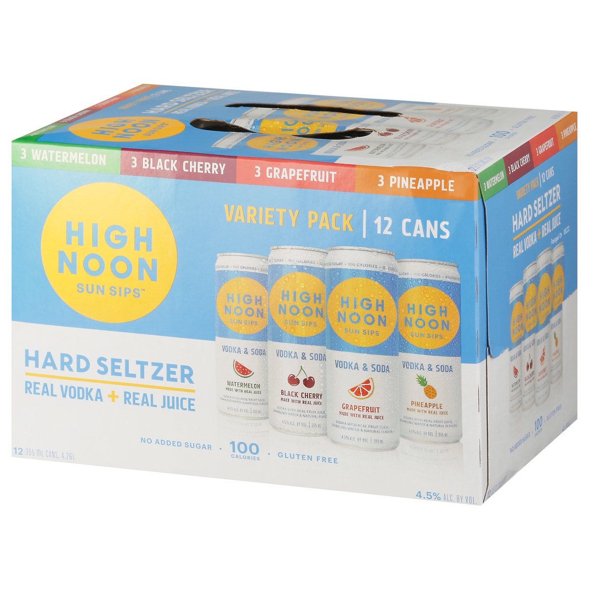 slide 3 of 10, High Noon Variety Pack Hard Seltzer, 12 ct; 12 fl oz