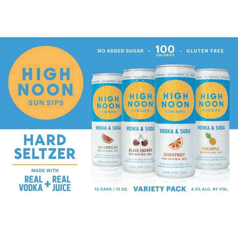 slide 61 of 91, High Noon Vodka Hard Seltzer, Variety Pack, Can, 355 ml