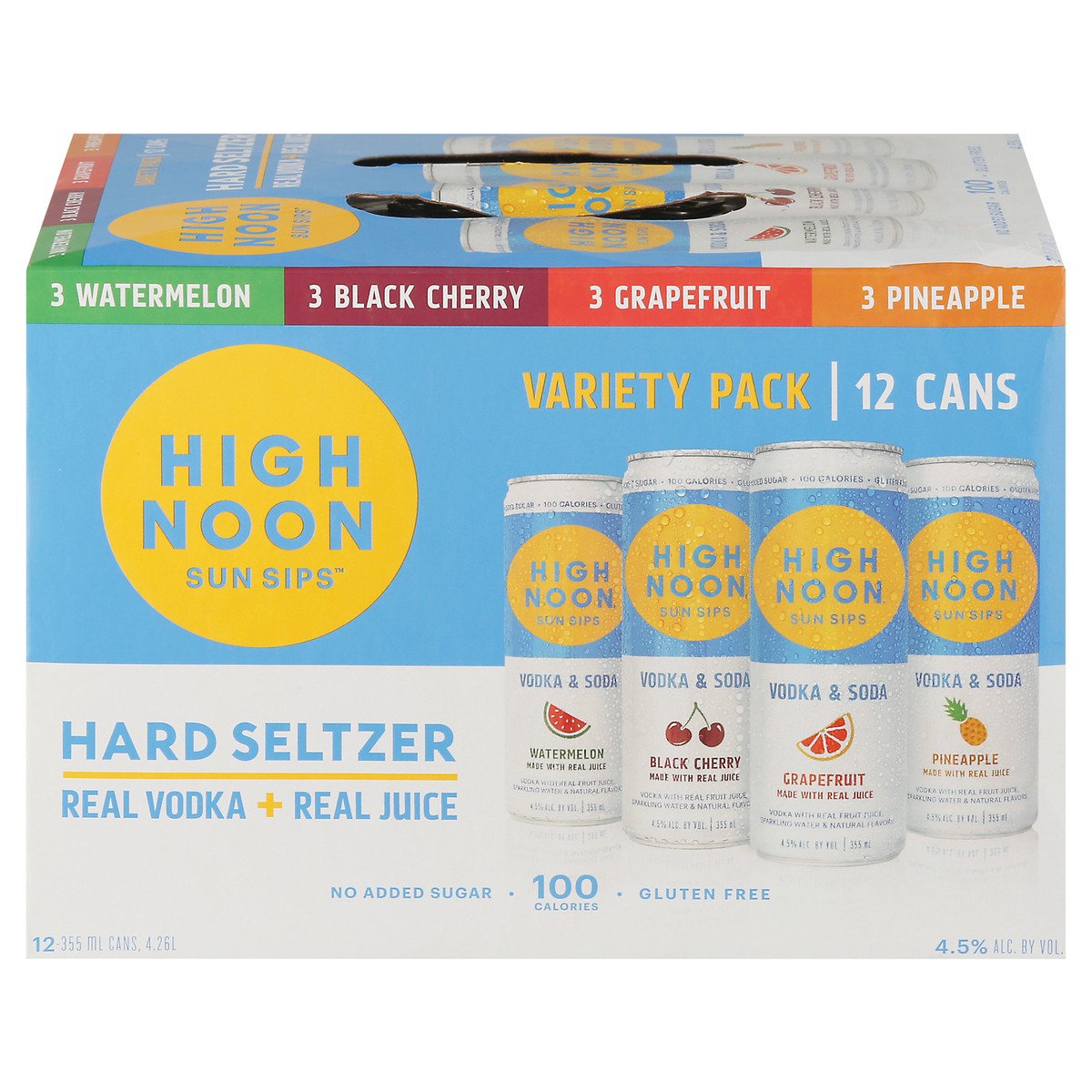 High Noon Variety Pack Hard Seltzer 12 ct; 12 fl oz Shipt