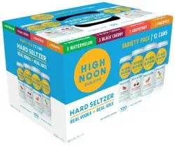 High Noon Vodka Hard Seltzer, Variety Pack, Can