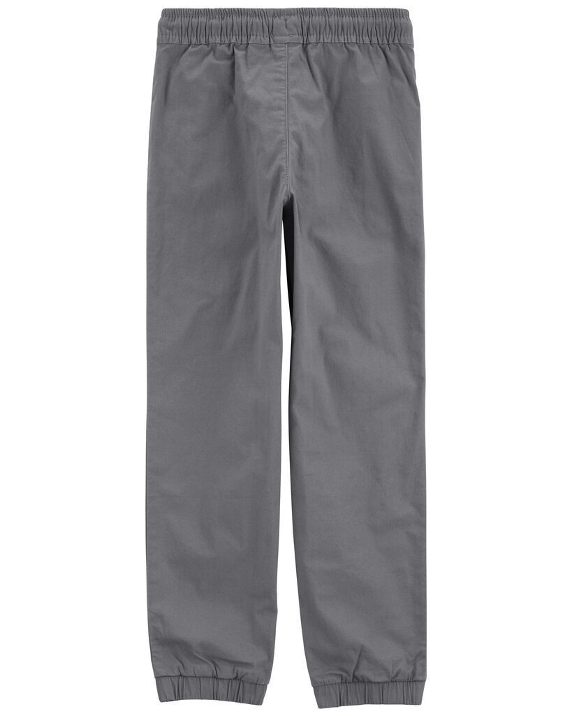 slide 3 of 3, Oshkosh Kid Canvas Drawstring Joggers Grey 8, 1 ct