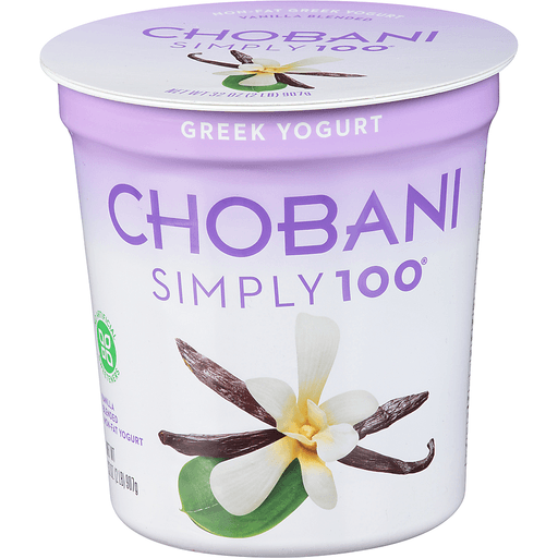 slide 1 of 1, Chobani Chob Simp100 Van Yogurt, 32 oz