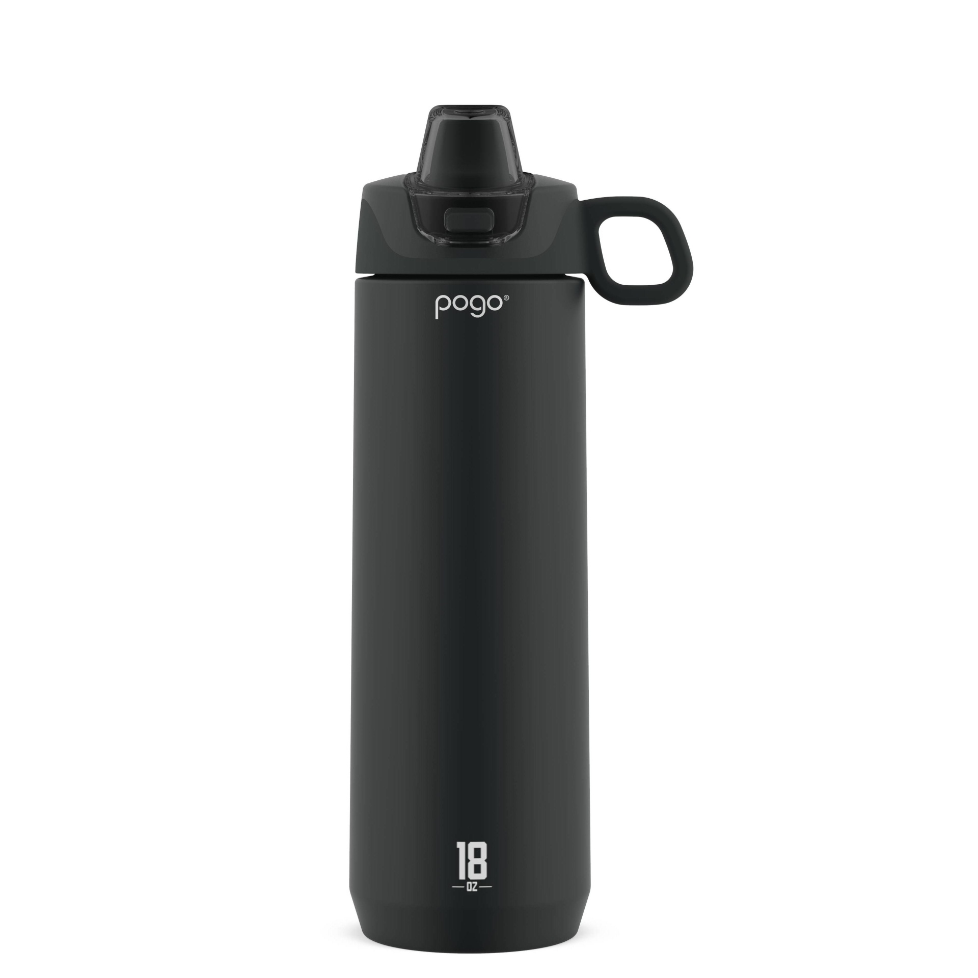 slide 1 of 1, Pogo Sport Stainless Steel Chug - Black, 18 oz