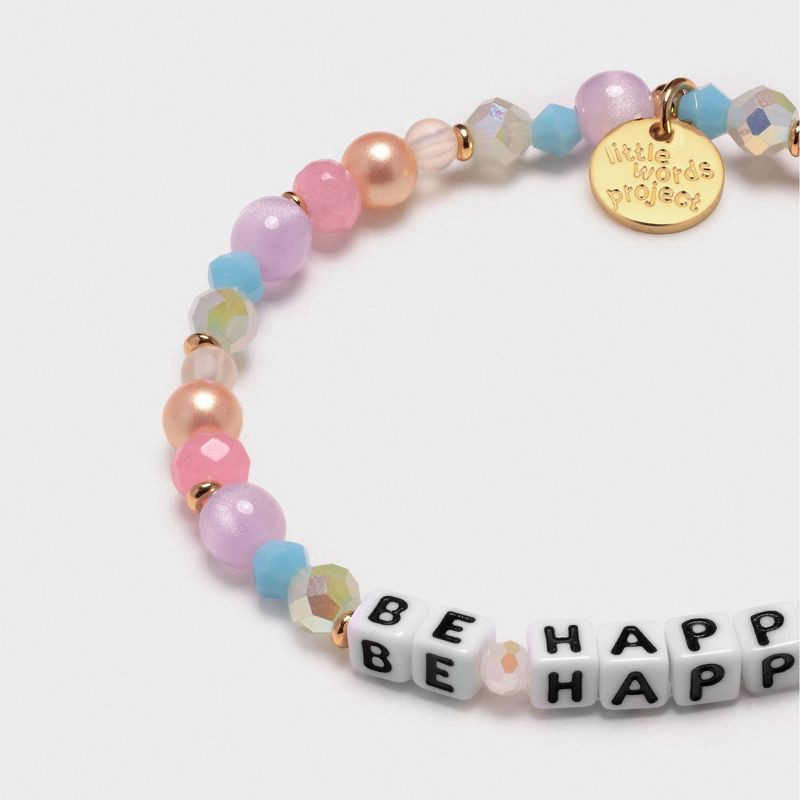 slide 3 of 3, Little Words Project "Be Happy" Beaded Bracelet, 1 ct