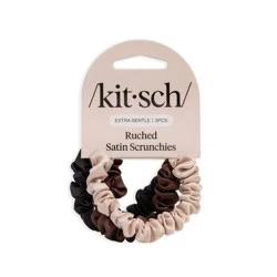 Kitsch Ultra Petite Satin Scrunchies - 3pk: Hair Styling, Securing For All Hair Types