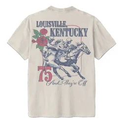 Goodie Two Sleeves Men's Kentucky Derby Short Sleeve Graphic T-Shirt - Off-White M