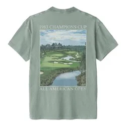 Goodie Two Sleeves Men's Golf Champions Cup Short Sleeve Graphic T-Shirt - Sage Green XL