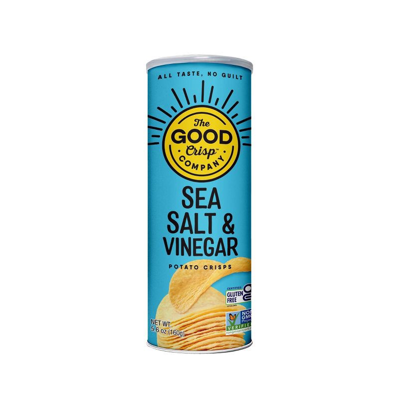 slide 1 of 4, The Good Crisp Sea Salt & Vinegar Chips Canisters - 5.6 oz, 5.6 oz