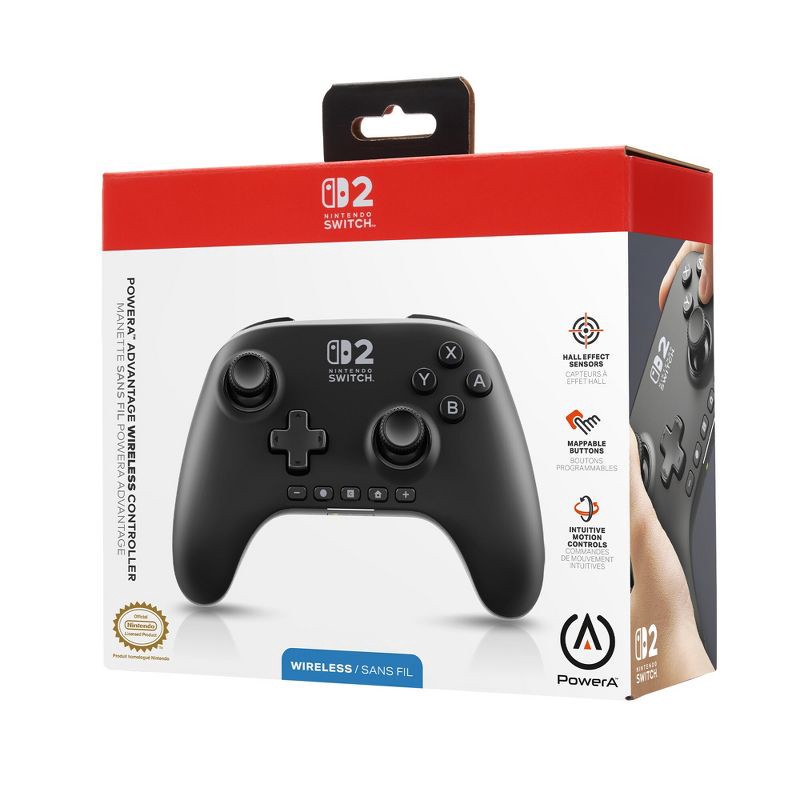 slide 2 of 10, PowerA Nintendo Switch 2 Advantage Wireless Controller - Black, 1 ct
