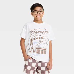 Grayson Threads Kids Boys' Oversized Graphic T-Shirt - White/Brown XS