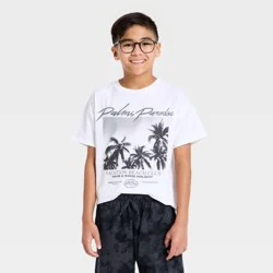 Grayson Threads Kids Boys' Oversized Graphic T-Shirt - White/Gray S