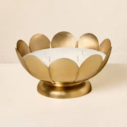 Hearth & Hand with Magnolia 5 Wick Large Scallop Brass Cozy Cardamom Jar Candle Cream 22oz - Hearth & Hand™ with Magnolia