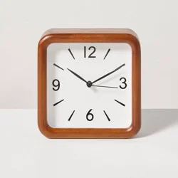 Hearth & Hand with Magnolia Rounded Corner Wood Table Clock - Hearth & Hand™ with Magnolia