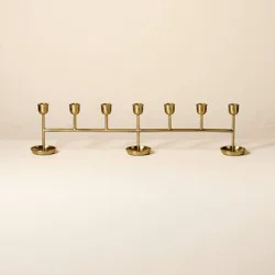 Hearth & Hand with Magnolia 7ct 6"x2.3" Brass Taper Candelabra - Hearth & Hand™ with Magnolia