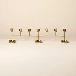 Hearth & Hand with Magnolia 7ct 6"x2.3" Brass Taper Candelabra - Hearth & Hand™ with Magnolia