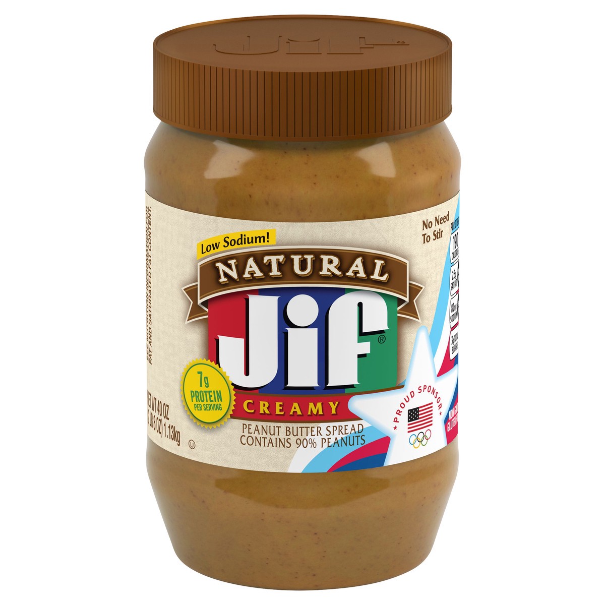 slide 1 of 8, Jif Peanut Butter, Peanut Butter, 40 oz